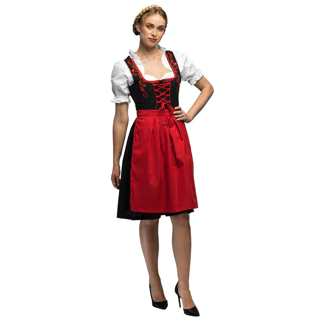 Czerwona sukienka Dirndl Oktoberfest Frau Fischer