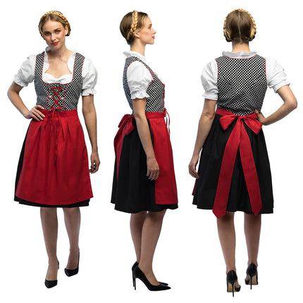 Czerwona sukienka Dirndl Oktoberfest Grey Frau