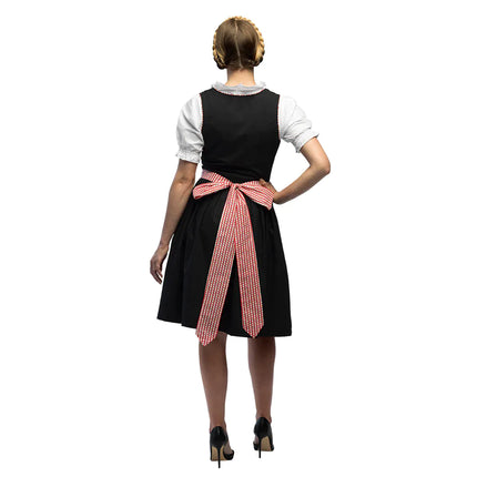Czerwono-czarna sukienka Dirndl Oktoberfest Ladies