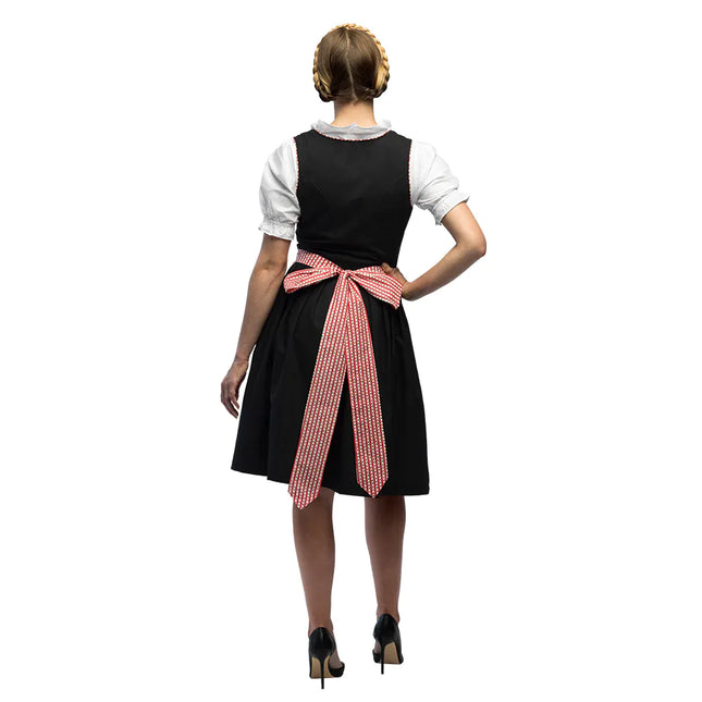 Czerwono-czarna sukienka Dirndl Oktoberfest Ladies