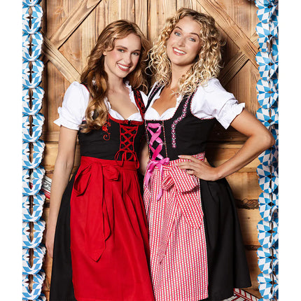 Czerwono-czarna sukienka Dirndl Oktoberfest Ladies
