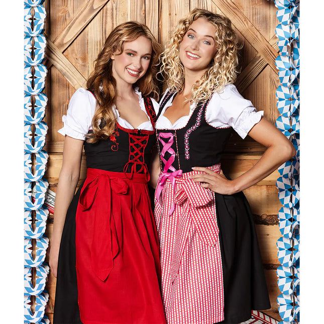 Czerwono-czarna sukienka Dirndl Oktoberfest Ladies