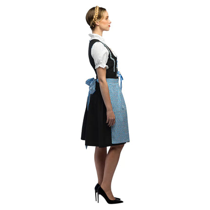 Czarno-niebieska sukienka Dirndl Oktoberfest Ladies