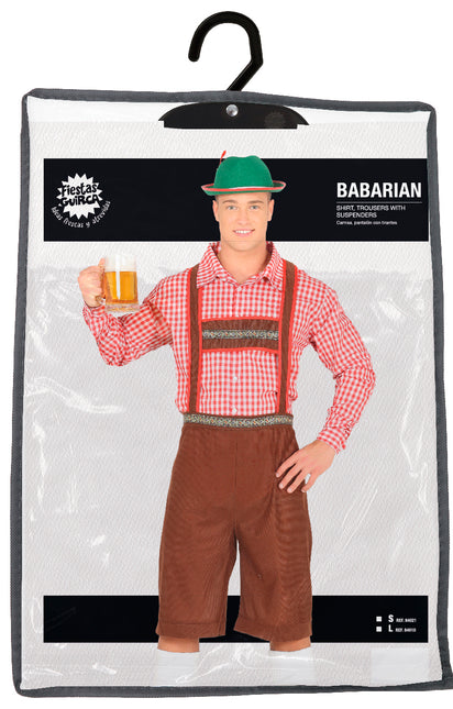 Kostium na Oktoberfest czerwono-brązowy męski
