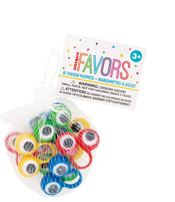 Googly Eyes Finger Puppets Net Bag, 8 szt.