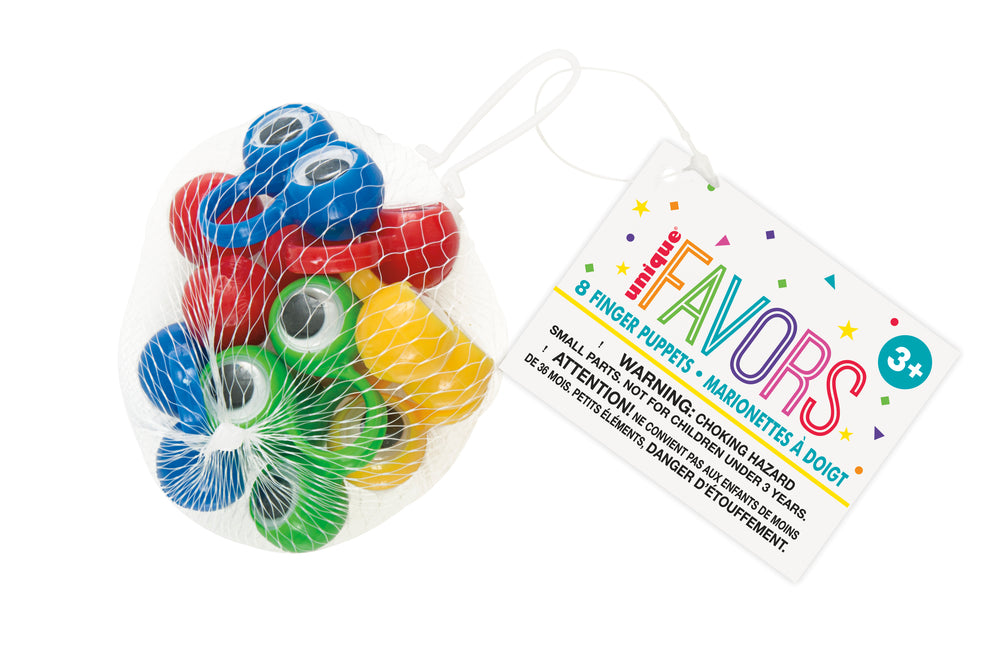 Googly Eyes Finger Puppets Net Bag, 8 szt.