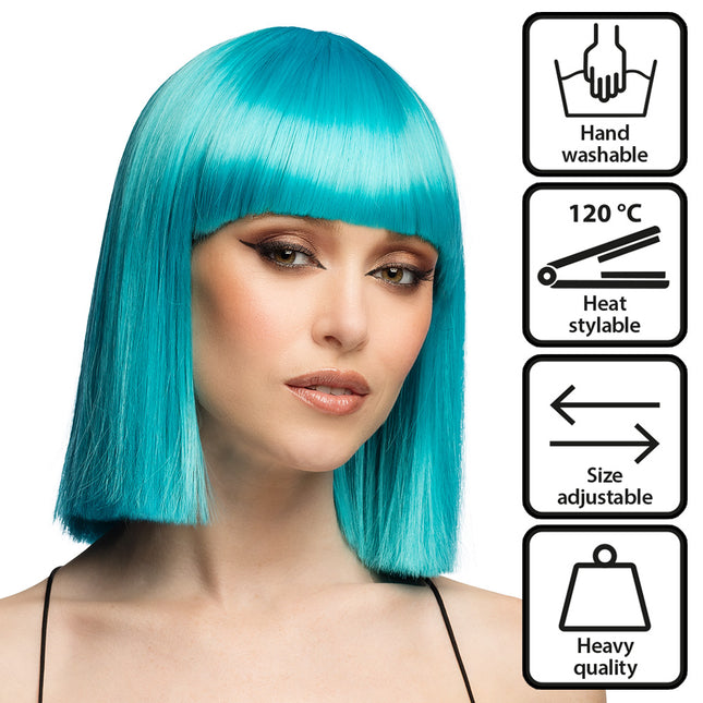 Wig Djamilla lazurowy niebieski