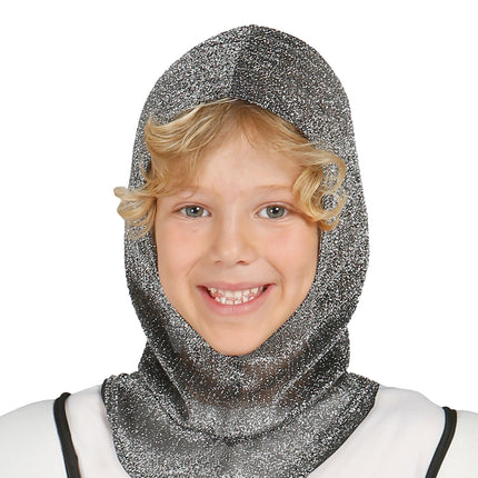 Kostium średniowiecznego rycerza dla dziecka srebrny