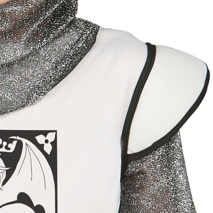 Kostium średniowiecznego rycerza dla dziecka srebrny