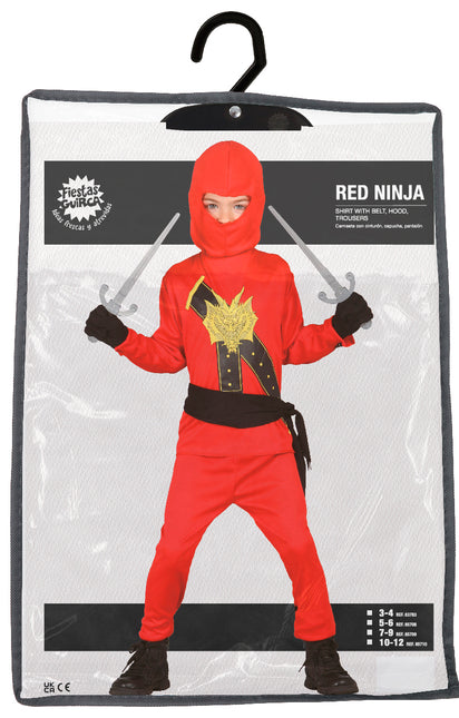 Kombinezon Ninja dla dziecka czerwony