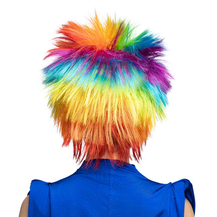 Punky tęczowa peruka