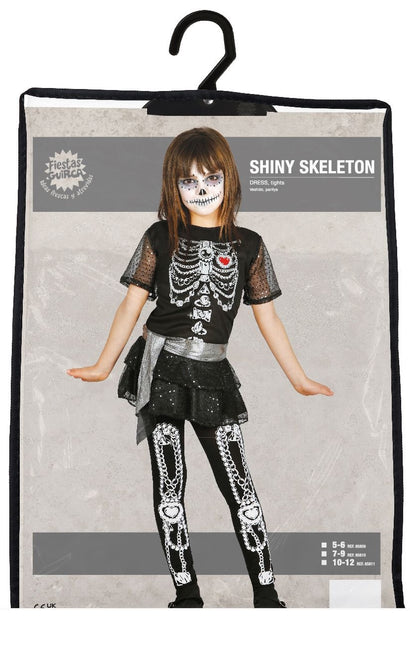 Kostium na Halloween Sukienka dziecięca Szkielet Diament
