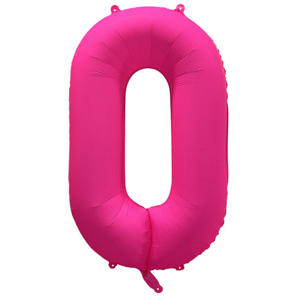 Balon z figurką 0 Rok Neon Różowy Pusty 86cm
