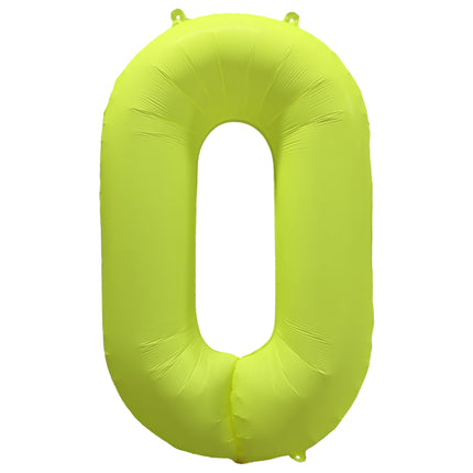 Balon z figurką 0 Rok Neon Żółty Pusty 86cm