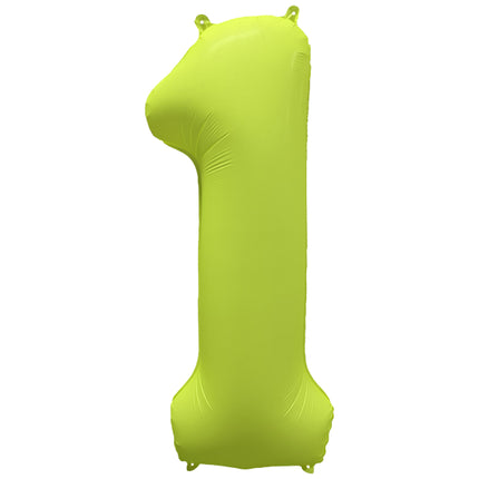 Balon z figurką na 1 rok Neon Żółty Pusty 86cm