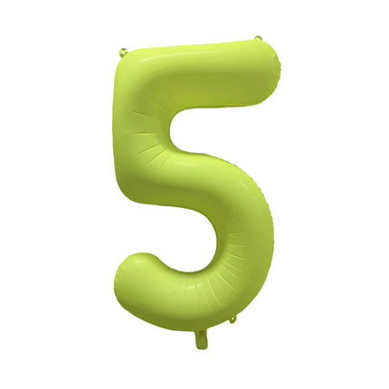Balon z figurką na 5 lat Neon Żółty Pusty 86cm