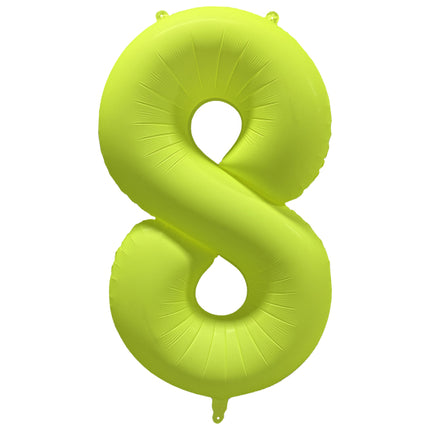 8-letni balon foliowy neonowo-żółty pusty 86 cm