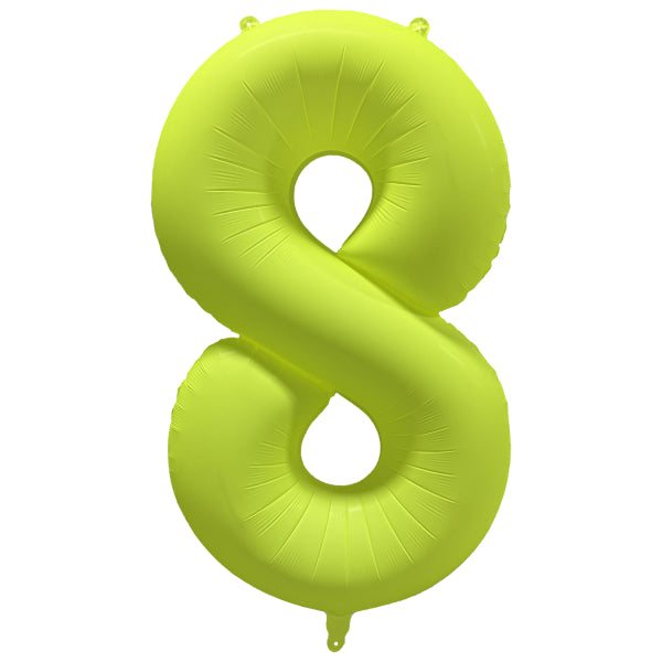 8-letni balon foliowy neonowo-żółty pusty 86 cm