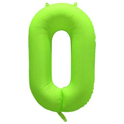 Balon z figurką 0 Rok Neon Zielony Pusty 86cm