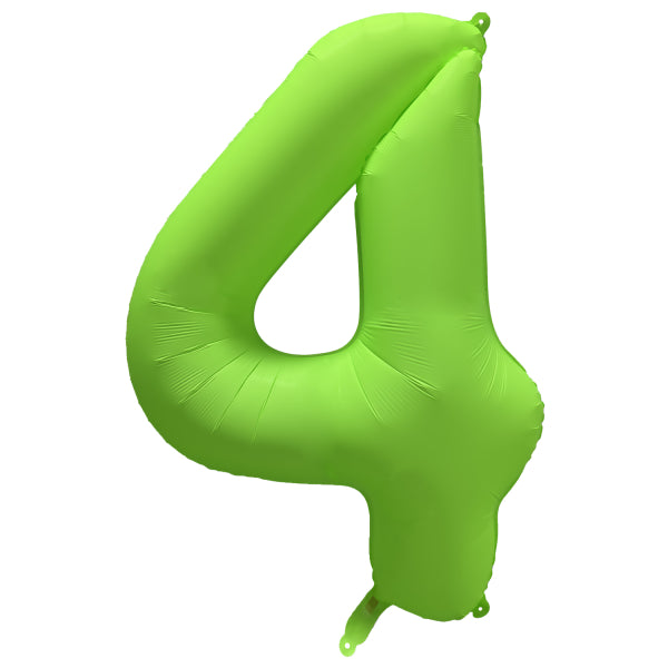 Balon z figurką na 4 lata Neon Zielony Pusty 86cm