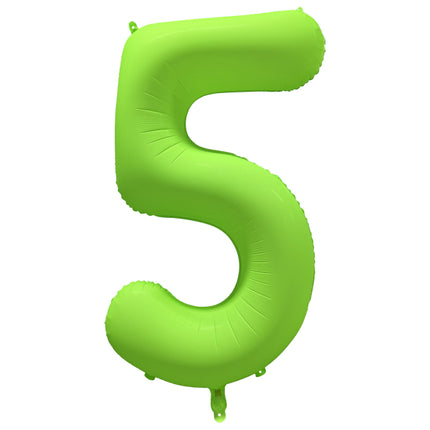 Balon z figurką na 5 lat Neon Zielony Pusty 86cm