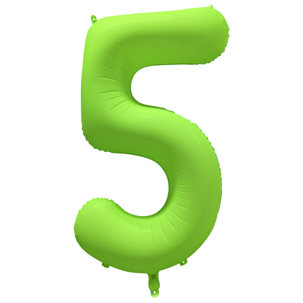 Balon z figurką na 5 lat Neon Zielony Pusty 86cm
