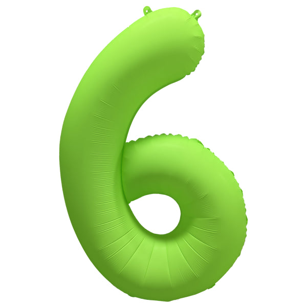 Balon z figurką na 6 lat Neon Zielony Pusty 86cm
