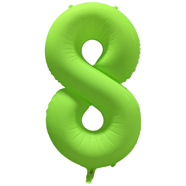 8-letni balon foliowy neonowo-zielony pusty 86 cm