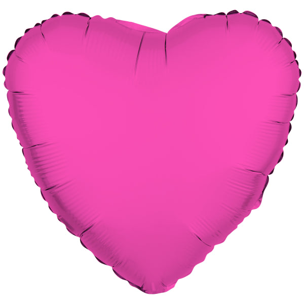 Balon helowy serce neonowy różowy pusty 43cm