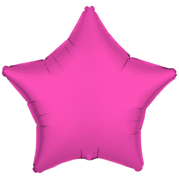 Balon helowy Gwiazda Neon Różowy Pusty 48cm