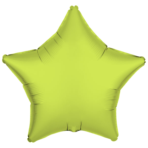 Balon helowy gwiazda neonowożółty pusty 48 cm