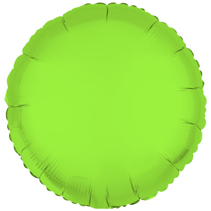 Zielony balon helowy okrągły pusty 43 cm