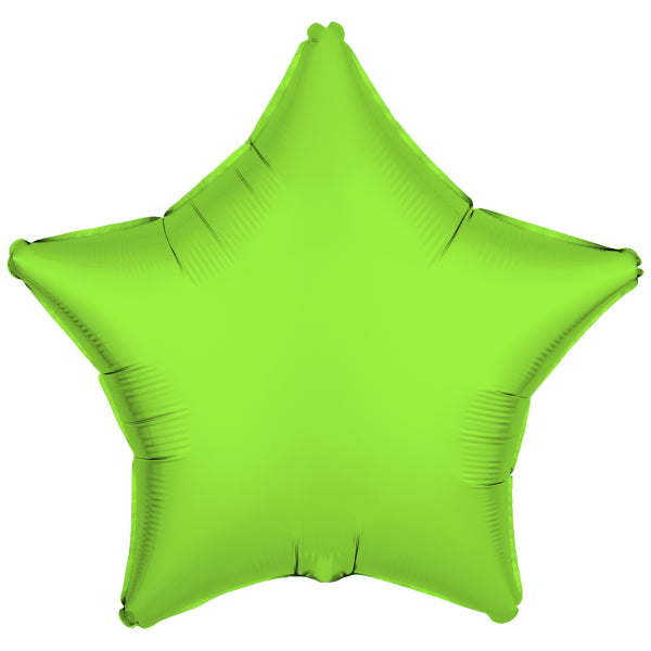 Balon helowy gwiazda neonowy zielony pusty 48 cm