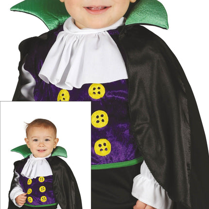 Kostium wampira na Halloween dla dziecka czarny