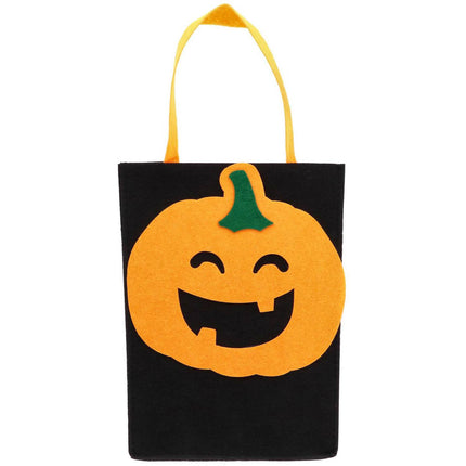 Torebka na psikusy i smakołyki Filcowa dynia - Halloween BoOo! - 27x20x10 cm