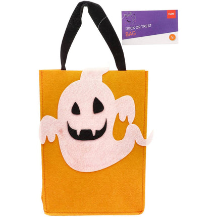 Torebka na psikusy i smakołyki filcowy duch - Halloween BoOo! - 27x20x10 cm