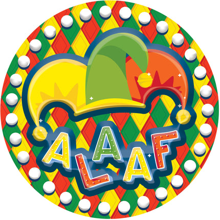 Tabliczka na drzwi 3D "Alaaf" wielokolorowa - 58 cm