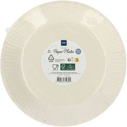 Talerzyki papierowe - Dino Roars - 23 cm - 8 sztuk