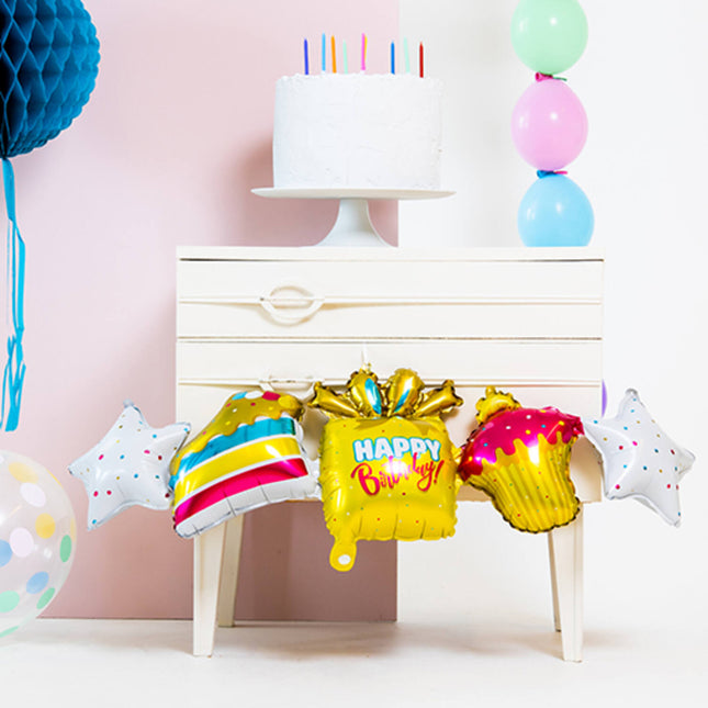 Balony foliowe girlanda "Happy Birthday" - 2 szt