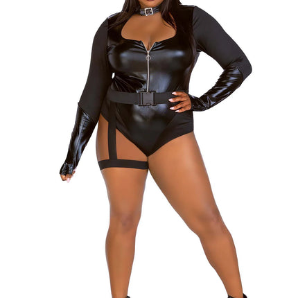 Kostium Catwoman Czarny damski body Leg Avenue