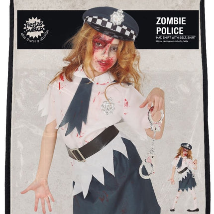 Policyjny kostium zombie dla dziewczynki