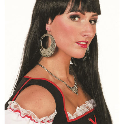 Czarna peruka długa Bobline Deluxe