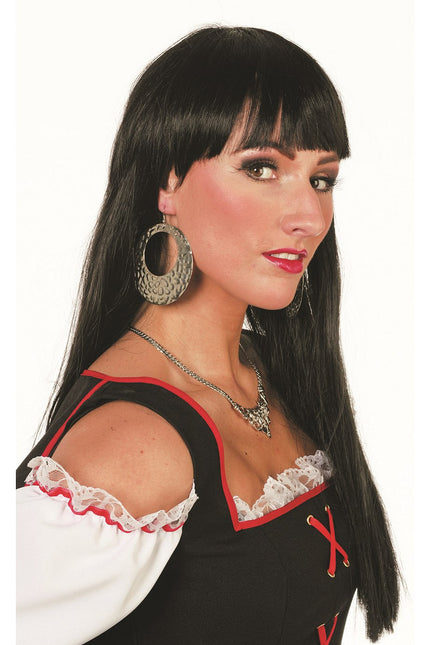 Czarna peruka długa Bobline Deluxe