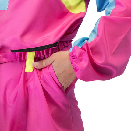 Różowy damski kombinezon narciarski Uv Blacklight