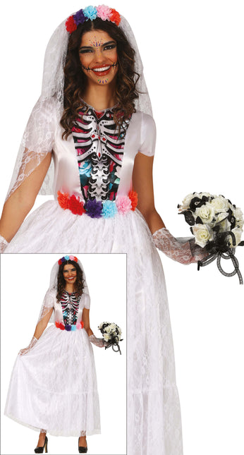 Sukienka Dia De Los Muertos White Ladies Bride