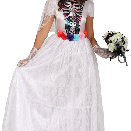 Sukienka Dia De Los Muertos White Ladies Bride