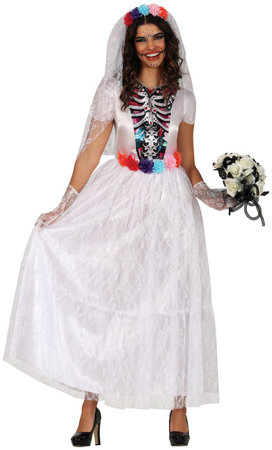 Sukienka Dia De Los Muertos White Ladies Bride