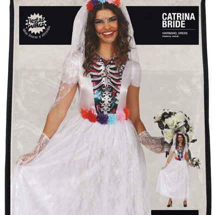 Sukienka Dia De Los Muertos White Ladies Bride