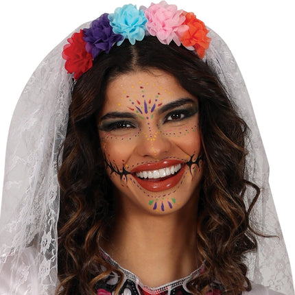 Sukienka Dia De Los Muertos White Ladies Bride