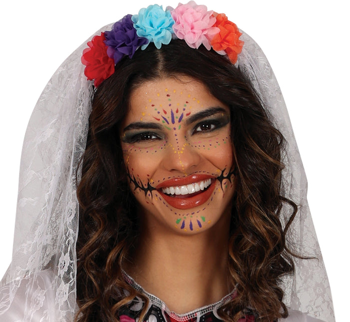 Sukienka Dia De Los Muertos White Ladies Bride